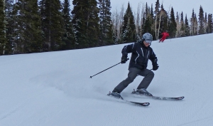 Alvaro Lema attacks the slopes in his own inimitable style
